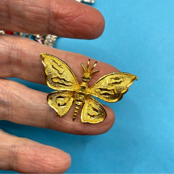 Butterfly Pendants Christian Cross Sparkling Rhinestones Lot of 3 - Picture 4 of 8